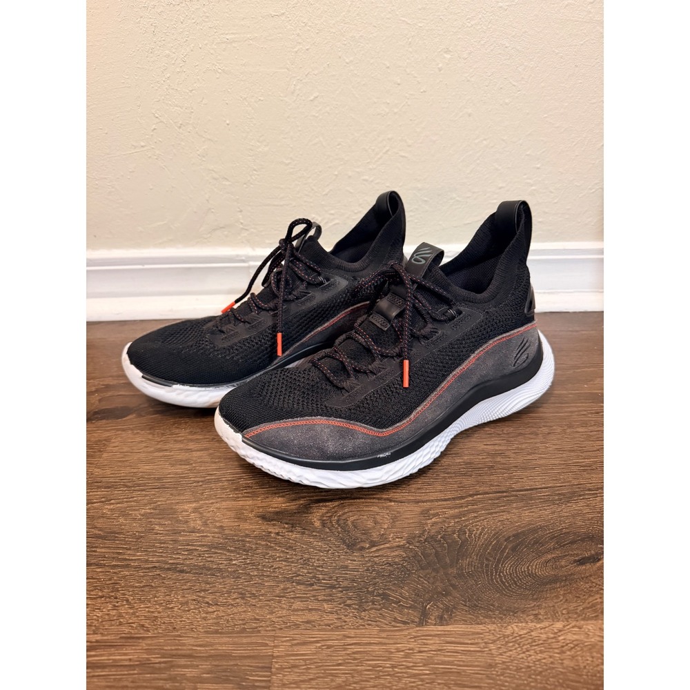 Under Armour Mens Curry Flow 8 Size 11 Black Basketball Shoes Athletic Sneakers
